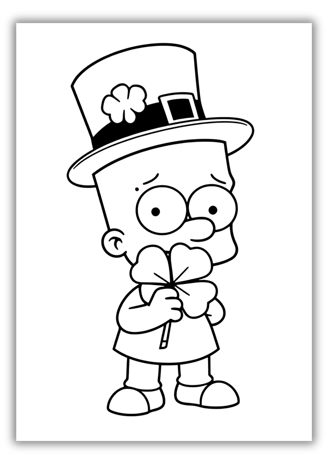 Simpsons St Patricks Day Coloring Pages