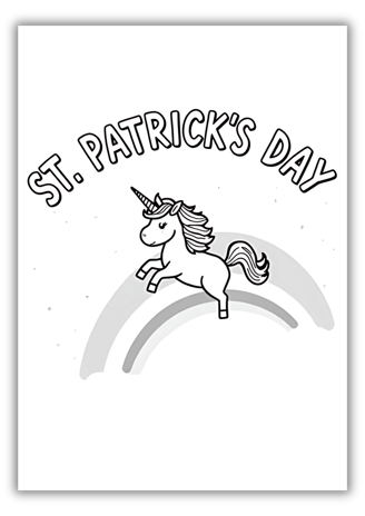 Unicorn St Patricks Day Coloring Pages