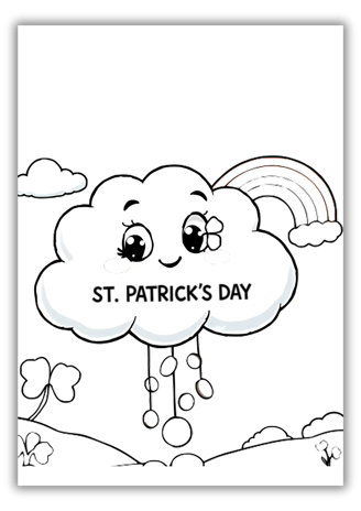 Rainbow St Patricks Day Coloring Pages