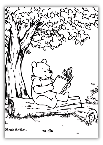 winnie the pooh colouring in pages