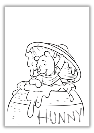 pooh bear pictures to color