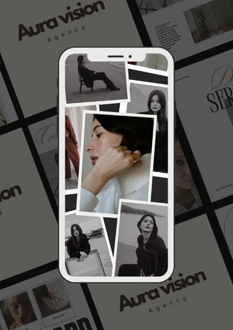 une photo du visage d'une femme, représentant des services de design graphique et création visuelle