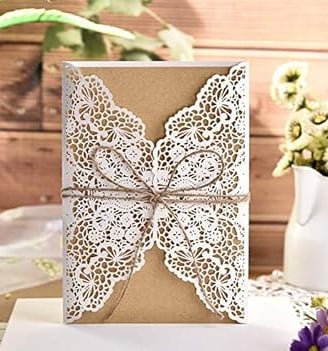 a wedding card with a butterfly on it