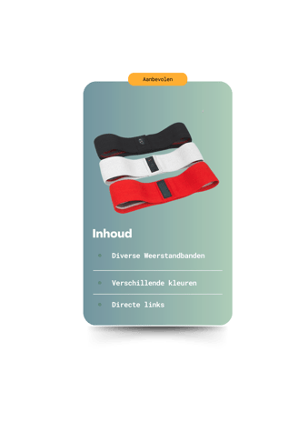 Stoffen weerstandbanden voor bil en heupspieren