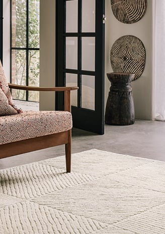 Tapis modèle Nula Egret de la marque ROMO en laine