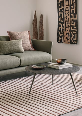 tapis modèle LINOS CINNAMON de la marque ROMO en laine