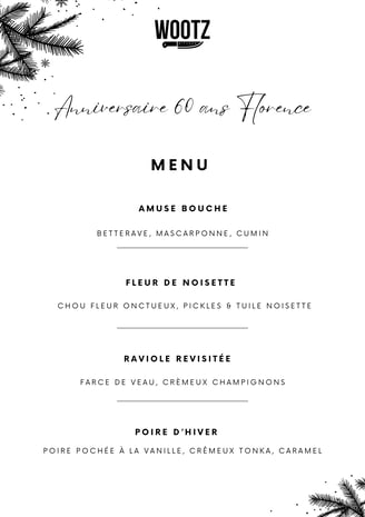 Menu de chef privé Caen