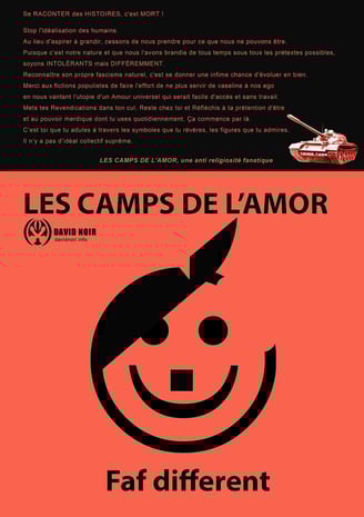 affiche "Faf different" | Les Camps de l'Amor | Visuel David Noir