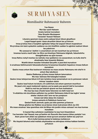 Surah Ya- Seen In English
