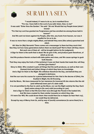 Surah Ya- Seen In English Translation