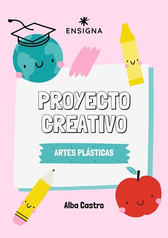 cartel con imágenes de materiales escolares divertido