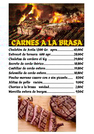Carnes a la brasa