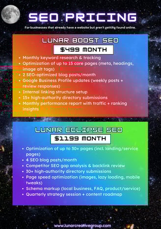 Lunar Creative Group - SEO Pricing