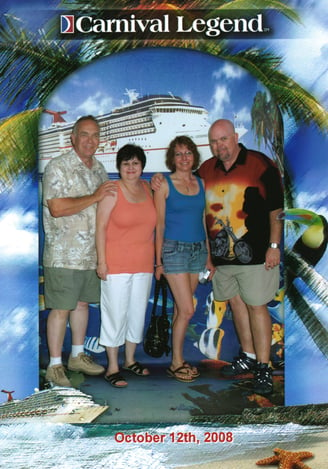 William, Dorothy, Lady and The Pirate board Carnival Legend