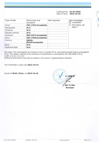 DNV-GL Welders Certified
