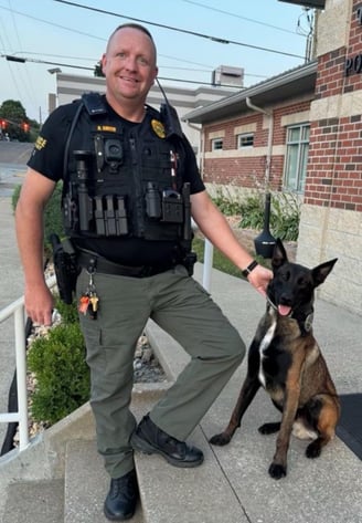 Officer Roger Smith and OPK9 Tracker Tell city PD IN