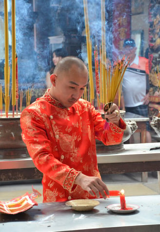 A Smoking Monk in Vietnam