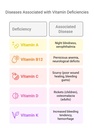 diseases associated with vitamin deficiencies