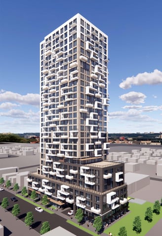 exterior view of The Wilde Condos