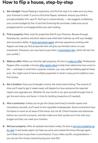 Generalist writer sample on flipping houses