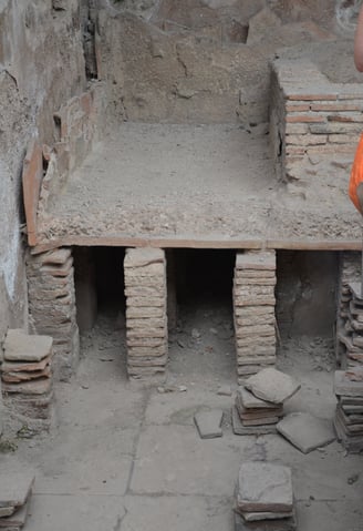 Inside of structure in Pompeii, Rome