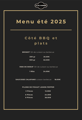 Menu - LA KV A MANGER - Restaurant Samoens