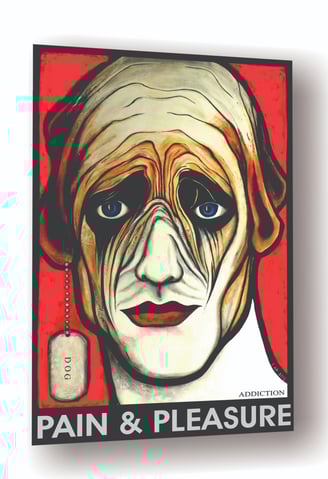 Pain & Pleasure Male Face Dog Animal Spirit Portrait