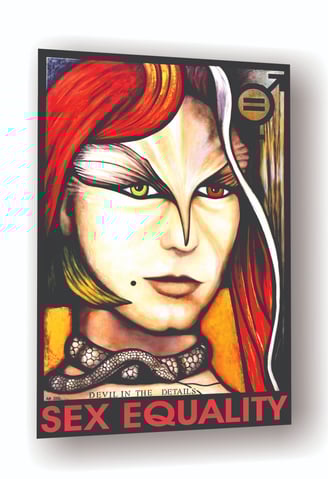 Sex Equality Male Female Face Parrot Animal Spirit Portrait