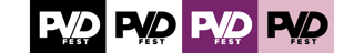 PVDFest Logo on various backgrounds