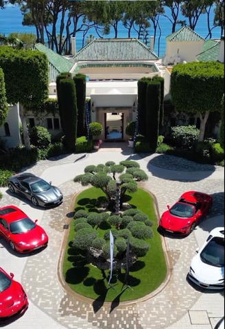 Corporate Event with Ferrari cars at Villa El Rincon
