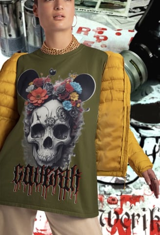 Camiseta de caveira da Cavérik em estilo urbano e despojado.