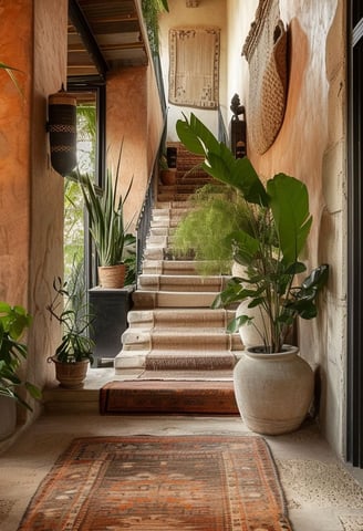 Natural materials and features create a luxurious feeling Rhodes Greece