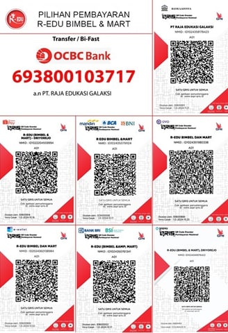 Pilihan pembayaran R-EDU Bimbel dan Mart