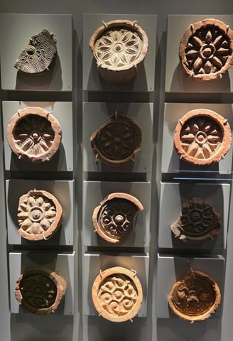 Roof end tiles