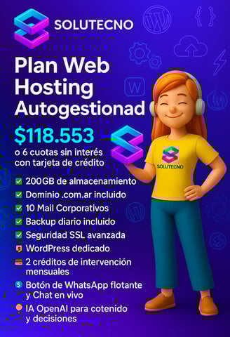 Plan web Hosting Autogestionado