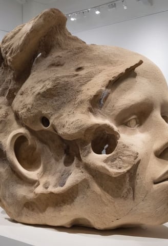 Pessoas admirando uma obra de arte em uma exposição