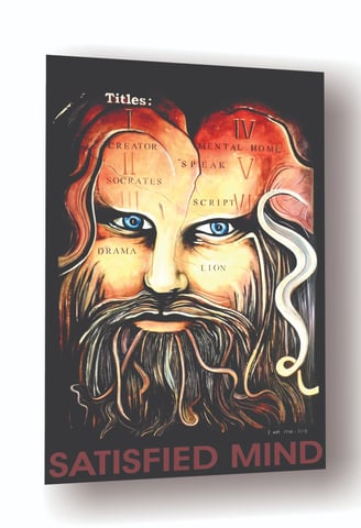 Socrates Face Satisfied Mind Male Lion Animal Spirit Portrait