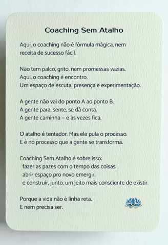 Manifesto Coaching Sem Atalho escrito em folha de papel