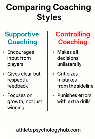Comparing Coaching Styles: Supportive vs Controlling – Performance Impact Chart