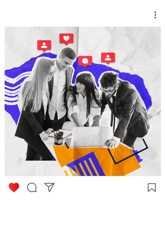 Layout Instagram representando a gestão de mídias sociais