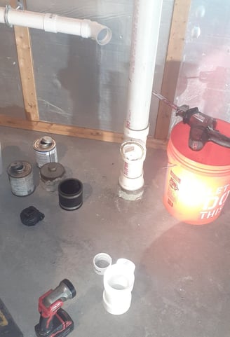 portfolio : rebuilding a 3 inch drain