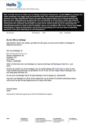 Skøyen-helsesenter,Frogner,legeundersøkelse,helsemyndigheter-Statsforvalteren,Connie Lien,Stig Aspli