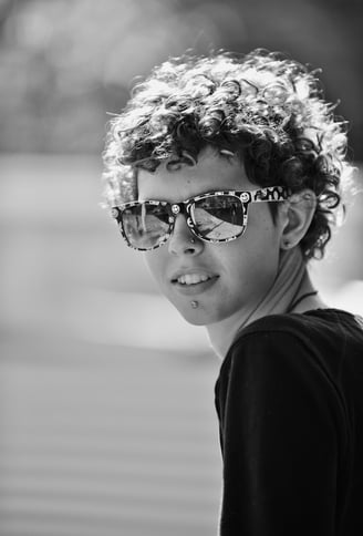 Peter Pickering's candid street portrait of young boy, Ryan Bishop