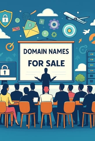 a business presentation of domain domains for sale
