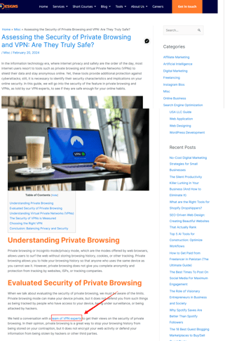 guest post backlink example