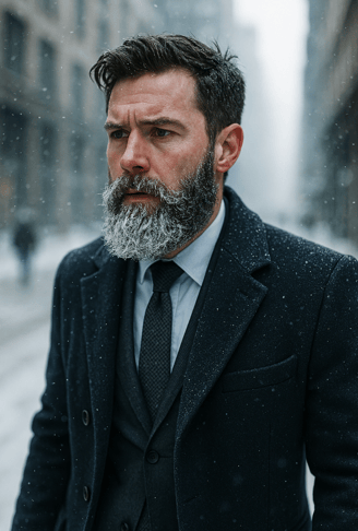 Un homme qui a froid pendant la journée mondiale du climat