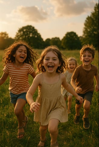 Des enfants s'amusent pour la journée mondiale contre le travail des enfants