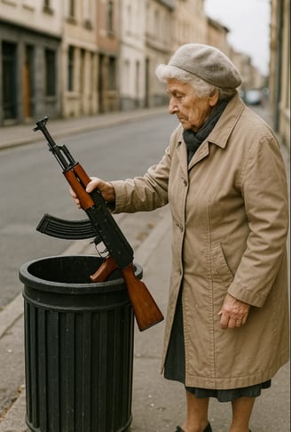 On jette les veilles armes pour la journée de destruction des armes légères.