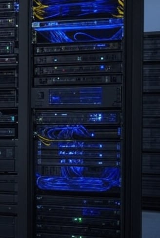 Serveur informatique / Data center pour la journée de la sauvegarde des données informatiques.