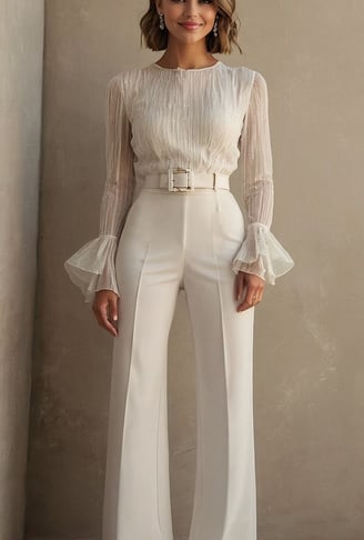 Outfit elegante en blanco